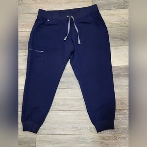 Figs Woman's Navy Blue Zamora Jogger Scrub Pants Size XL Petite